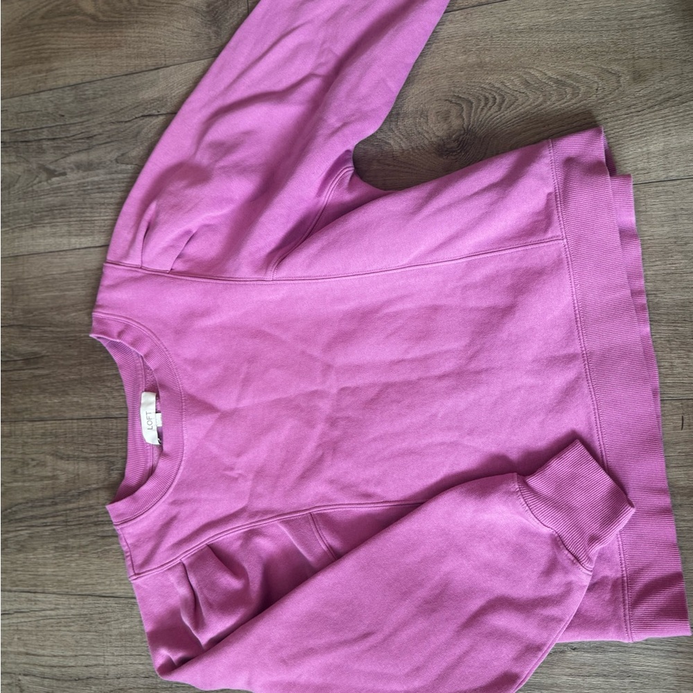 LOFT Pink Crewneck Sweatshirt